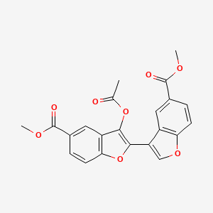 Methyl 3-(acetyloxy)-2-[5-(methoxycarbonyl)-1-benzofuran-3-YL]-1-benzofuran-5-carboxylate