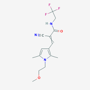2-cyano-3-[1-(2-methoxyethyl)-2,5-dimethyl-1H-pyrrol-3-yl]-N-(2,2,2-trifluoroethyl)prop-2-enamide