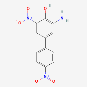 molecular formula C12H9N3O5 B2888055 3-Amino-4',5-dinitrobiphenyl-4-ol CAS No. 1795433-07-6