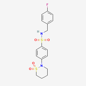 4-(1,1-dioxido-1,2-thiazinan-2-yl)-N-(4-fluorobenzyl)benzenesulfonamide