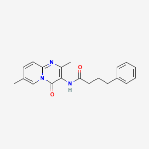 molecular formula C20H21N3O2 B2888080 N-(2,7-dimethyl-4-oxo-4H-pyrido[1,2-a]pyrimidin-3-yl)-4-phenylbutanamide CAS No. 941923-57-5