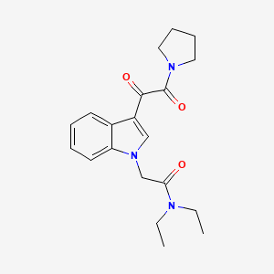 molecular formula C20H25N3O3 B2888081 N,N-diethyl-2-[3-(2-oxo-2-pyrrolidin-1-ylacetyl)indol-1-yl]acetamide CAS No. 872843-52-2