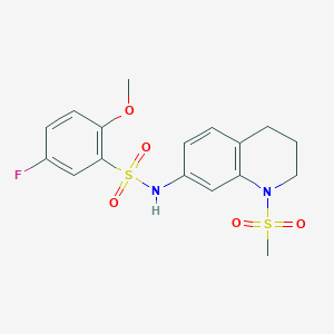5-fluoro-2-methoxy-N-(1-methylsulfonyl-3,4-dihydro-2H-quinolin-7-yl)benzenesulfonamide