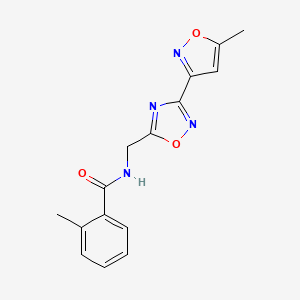 2-methyl-N-((3-(5-methylisoxazol-3-yl)-1,2,4-oxadiazol-5-yl)methyl)benzamide