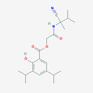 [(1-Cyano-1,2-dimethylpropyl)carbamoyl]methyl 2-hydroxy-3,5-bis(propan-2-yl)benzoate