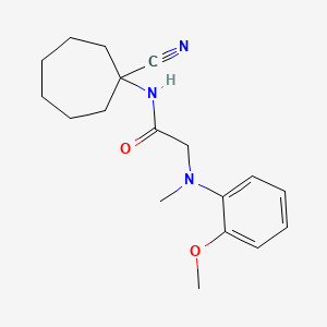 molecular formula C18H25N3O2 B2888098 N-(1-cyanocycloheptyl)-2-[(2-methoxyphenyl)(methyl)amino]acetamide CAS No. 1424591-63-8