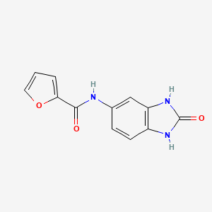 molecular formula C12H9N3O3 B2888100 N-(2-oxo-1,3-dihydrobenzimidazol-5-yl)furan-2-carboxamide CAS No. 339207-13-5