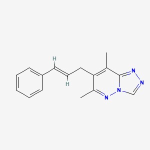 molecular formula C16H16N4 B2888102 6,8-dimethyl-7-[(E)-3-phenyl-2-propenyl][1,2,4]triazolo[4,3-b]pyridazine CAS No. 866137-57-7