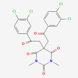 5,5-Bis[2-(3,4-dichlorophenyl)-2-oxoethyl]-1,3-dimethyl-1,3-diazinane-2,4,6-trione