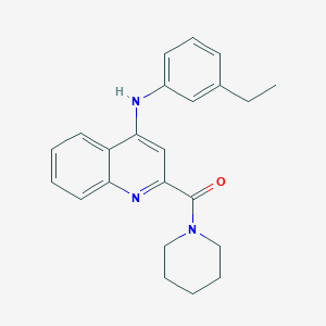 molecular formula C23H25N3O B2888104 (4-((3-Ethylphenyl)amino)quinolin-2-yl)(piperidin-1-yl)methanone CAS No. 1226429-77-1