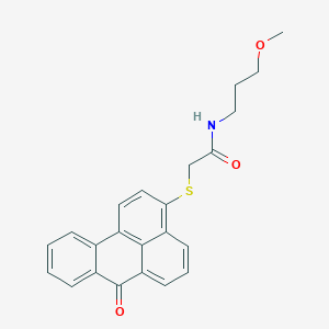 N-(3-methoxypropyl)-2-(7-oxobenzo[a]phenalen-3-yl)sulfanylacetamide