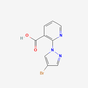 molecular formula C9H6BrN3O2 B2888121 2-(4-bromo-1H-pyrazol-1-yl)pyridine-3-carboxylic acid CAS No. 1183510-48-6