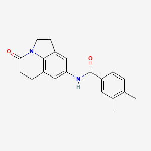 molecular formula C20H20N2O2 B2888164 3,4-Dimethyl-N-(11-oxo-1-azatricyclo[6.3.1.04,12]dodeca-4,6,8(12)-trien-6-yl)benzamide CAS No. 898435-17-1