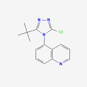 molecular formula C15H15ClN4 B2888169 5-(3-tert-butyl-5-chloro-4H-1,2,4-triazol-4-yl)quinoline CAS No. 1354963-43-1