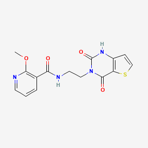 molecular formula C15H14N4O4S B2888170 N-(2-(2,4-dioxo-1,2-dihydrothieno[3,2-d]pyrimidin-3(4H)-yl)ethyl)-2-methoxynicotinamide CAS No. 2034602-92-9