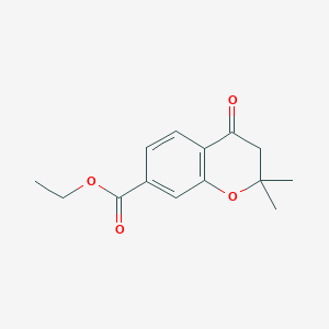 molecular formula C14H16O4 B2888172 Ethyl 2,2-Dimethyl-4-oxochroman-7-carboxylate CAS No. 191611-56-0
