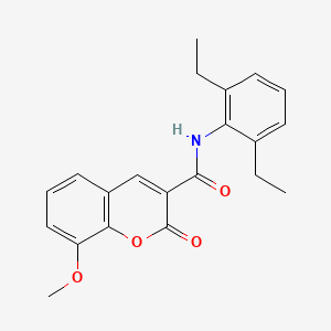 molecular formula C21H21NO4 B2888173 N-(2,6-二乙基苯基)-8-甲氧基-2-氧代-2H-色烯-3-甲酰胺 CAS No. 873857-49-9