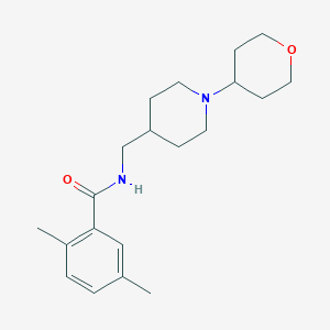 molecular formula C20H30N2O2 B2888174 2,5-dimethyl-N-((1-(tetrahydro-2H-pyran-4-yl)piperidin-4-yl)methyl)benzamide CAS No. 2034570-61-9