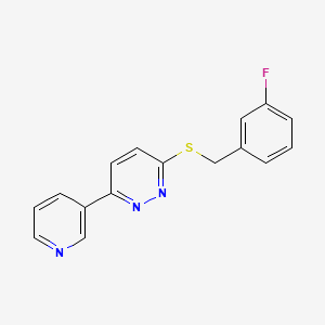 molecular formula C16H12FN3S B2888178 3-[(3-Fluorobenzyl)sulfanyl]-6-(3-pyridyl)pyridazine CAS No. 872701-39-8