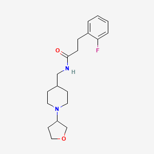 3-(2-fluorophenyl)-N-{[1-(oxolan-3-yl)piperidin-4-yl]methyl}propanamide