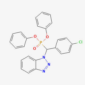 molecular formula C25H19ClN3O3P B2888195 Diphenyl [1H-1,2,3-benzotriazol-1-yl(4-chlorophenyl)-methyl]phosphonate CAS No. 676562-43-9