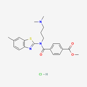 Methyl 4-((3-(dimethylamino)propyl)(6-methylbenzo[d]thiazol-2-yl)carbamoyl)benzoate hydrochloride