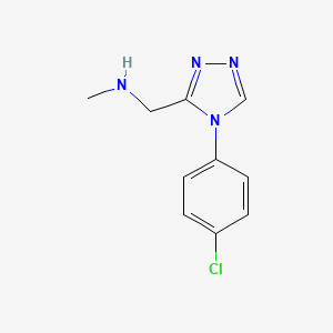 ([4-(4-Chlorophenyl)-4H-1,2,4-triazol-3-YL]methyl)(methyl)amine
