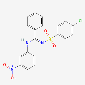 4-Chloro-N-((3-nitro-phenylamino)-phenyl-methylene)-benzenesulfonamide