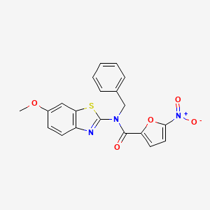 molecular formula C20H15N3O5S B2888233 N-benzyl-N-(6-methoxy-1,3-benzothiazol-2-yl)-5-nitrofuran-2-carboxamide CAS No. 899963-82-7