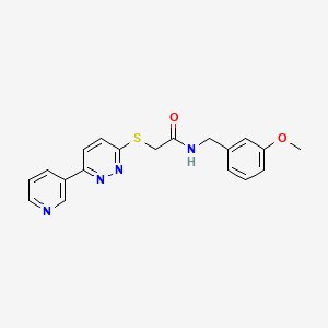 molecular formula C19H18N4O2S B2888234 N-(3-methoxybenzyl)-2-((6-(pyridin-3-yl)pyridazin-3-yl)thio)acetamide CAS No. 894004-93-4
