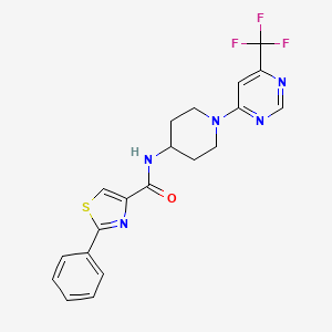 2-phenyl-N-(1-(6-(trifluoromethyl)pyrimidin-4-yl)piperidin-4-yl)thiazole-4-carboxamide