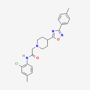 N-(2-chloro-4-methylphenyl)-2-(4-(3-(p-tolyl)-1,2,4-oxadiazol-5-yl)piperidin-1-yl)acetamide
