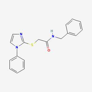 N-benzyl-2-(1-phenylimidazol-2-yl)sulfanylacetamide