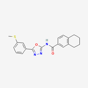N-[5-(3-methylsulfanylphenyl)-1,3,4-oxadiazol-2-yl]-5,6,7,8-tetrahydronaphthalene-2-carboxamide