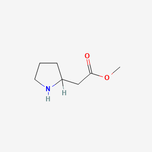 molecular formula C7H13NO2 B2888248 Methyl 2-(pyrrolidin-2-yl)acetate CAS No. 111704-98-4; 132482-05-4