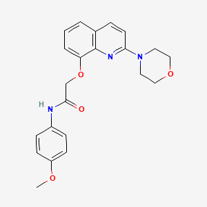 molecular formula C22H23N3O4 B2888258 N-(4-methoxyphenyl)-2-((2-morpholinoquinolin-8-yl)oxy)acetamide CAS No. 941989-29-3