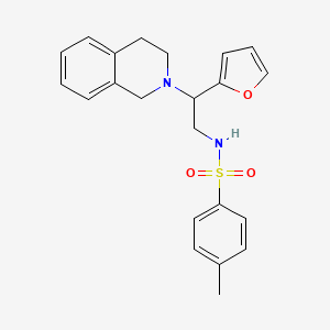 N-(2-(3,4-dihydroisoquinolin-2(1H)-yl)-2-(furan-2-yl)ethyl)-4-methylbenzenesulfonamide