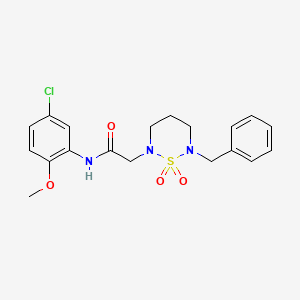 2-(6-benzyl-1,1-dioxido-1,2,6-thiadiazinan-2-yl)-N-(5-chloro-2-methoxyphenyl)acetamide