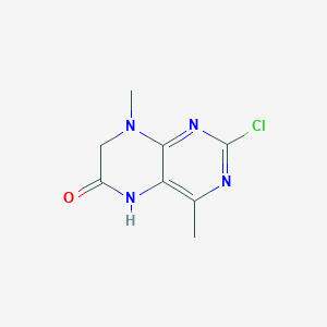 molecular formula C8H9ClN4O B2888348 2-chloro-4,8-dimethyl-5,6,7,8-tetrahydropteridin-6-one CAS No. 1703018-82-9