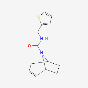 molecular formula C13H16N2OS B2888355 N-(Thiophen-2-ylmethyl)-8-azabicyclo[3.2.1]oct-2-ene-8-carboxamide CAS No. 1797161-02-4