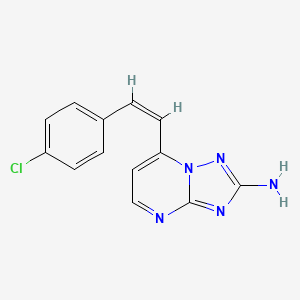 7-[(Z)-2-(4-chlorophenyl)ethenyl]-[1,2,4]triazolo[1,5-a]pyrimidin-2-amine