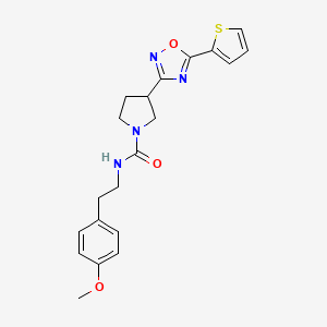 N-(4-methoxyphenethyl)-3-(5-(thiophen-2-yl)-1,2,4-oxadiazol-3-yl)pyrrolidine-1-carboxamide