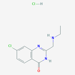 7-Chloro-2-[(ethylamino)methyl]-3,4-dihydroquinazolin-4-one hydrochloride