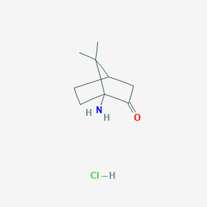 B2888427 1-Amino-7,7-dimethylbicyclo[2.2.1]heptan-2-one;hydrochloride CAS No. 34783-12-5