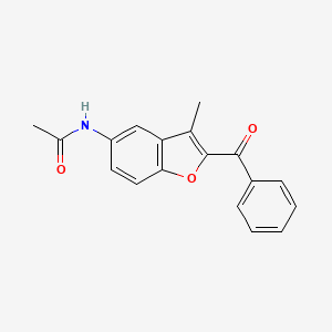 molecular formula C18H15NO3 B2888439 N-(2-benzoyl-3-methylbenzofuran-5-yl)acetamide CAS No. 919746-48-8