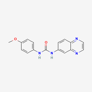 molecular formula C16H14N4O2 B2888451 N-(4-methoxyphenyl)-N'-(6-quinoxalinyl)urea CAS No. 423155-60-6