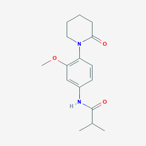 molecular formula C16H22N2O3 B2888479 N-[3-methoxy-4-(2-oxopiperidin-1-yl)phenyl]-2-methylpropanamide CAS No. 941978-77-4
