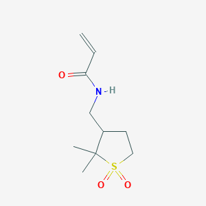 molecular formula C10H17NO3S B2888487 N-[(2,2-dimethyl-1,1-dioxo-1lambda6-thiolan-3-yl)methyl]prop-2-enamide CAS No. 2361640-80-2