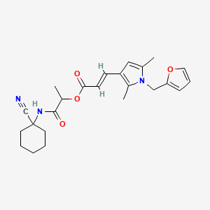 [1-[(1-cyanocyclohexyl)amino]-1-oxopropan-2-yl] (E)-3-[1-(furan-2-ylmethyl)-2,5-dimethylpyrrol-3-yl]prop-2-enoate