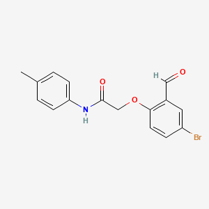 2-(4-bromo-2-formylphenoxy)-N-(4-methylphenyl)acetamide